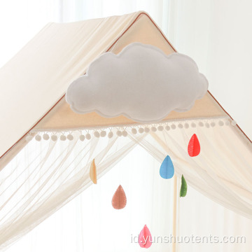 Tenda Katun Kanvas Indoor Play Bed Untuk Anak-Anak